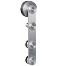 Hafele<br />940.64.125 - Hollow Stainless Steel Track Set, Flatec IV for Wood Doors, Length: 1.8 m