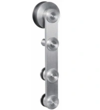 Hafele<br />940.64.126 - Hollow Stainless Steel Track Set, Flatec IV for Wood Doors, Length: 2.1 m 
