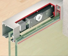 Hafele<br />940.67.120 - Upper Fixed Glass Profile, For Upper Running Track