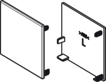 Hafele<br />940.67.408 - Track End Cap Set, Plastic