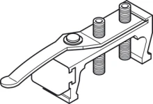 Hafele<br />940.80.042 - Track Stopper, With Adjustable Retention Inox-Type Nylon