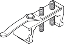 Hafele<br />940.80.042 - Track Stopper, With Adjustable Retention Inox-Type Nylon