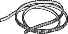 Hafele<br />940.80.077 - Toothed Belt, for 2 sliding doors