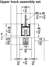 Hafele<br />940.80.420  - Fixing profile, For running track with bayonet lock