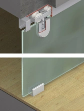 Hafele<br />940.81.006 - Sliding Door Hardware, Hawa Junior 80/GP, set