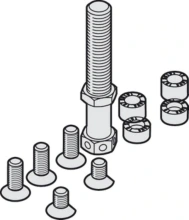 Hafele<br />940.81.023 - M10 Suspension Bolt, and mounting screws