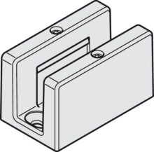 Hafele<br />940.82.246 - Floor guide, clear threshold, for glass sliding doors
