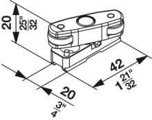 Hafele<br />940.84.037 - Floor Guide, Plastic