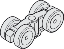 Hafele<br />941.00.015 - Running Gear, Double Roller