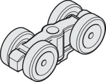 Hafele<br />941.00.015 - Running Gear, Double Roller