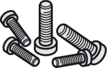 Hafele<br />941.00.078 - Screw Set, to Mount Upper Track onto Angle Profile, up to 2.5m