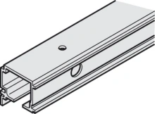 Hafele<br />941.00.253 - Single Running Track, Pre-Drilled, for Wall Mounting or Ceiling Installation