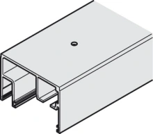 Hafele<br />941.00.256 - Running track, With fixed glass fixing profile