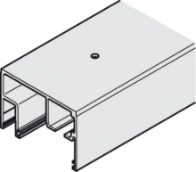 Hafele<br />941.00.256 - Running track, With fixed glass fixing profile