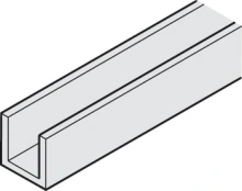 Hafele<br />941.00.960 - Lower Guide Channel, Pre-drilled, 6m Length