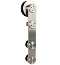 Hafele<br />941.07.077 - Solid Stainless Steel Track Set, Flatec I For 1 Sliding Wood Door, Length: 2.54 m