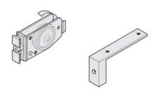 Hafele<br />941.12.030 - Spring Loaded Running Gear, with Anti-derail Device, Single Wheel