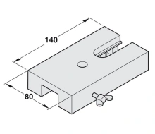 Hafele<br />941.12.090 - 941.12.090 Hafele Drilling and Mortise Jig, For Aluminum Frame Profiles Hawa Divido
