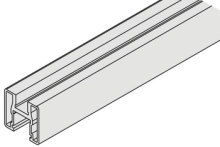 Hafele<br />941.12.225 - Frame Profile, Vertical, 30 x 29 mm (1 3/16 x 1 1/8")  Hawa Divido, Length: 2.5 m (8 2 7/16")