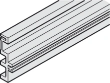 Hafele<br />941.13.220 - Spacer Profile, Pre-drilled, for wall mounting the combination track, W x H: 11 x 36 mm (7/16" x 1 7/16")