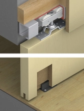 Hafele<br />941.20.008 - Hawa Junior 120/A, set, Top Hung System, w/ 1 track buffer/1 wall buffer