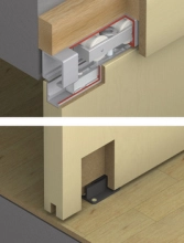 Hafele<br />941.20.009 - HAWA Junior 120/B, set, Top Hung System, w/ 1 track buffer/1 wall buffer