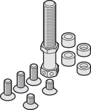 Hafele<br />941.20.025 - Suspension Bolt, M12, Including Mounting Screws