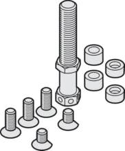 Hafele<br />941.20.025 - Suspension Bolt, M12, Including Mounting Screws