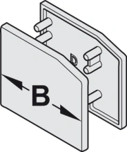 Hafele<br />941.25.041 - End cap set, for running track