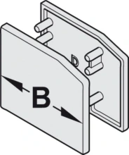 Hafele<br />941.25.041 - End cap set, for running track