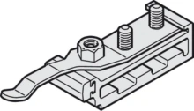 Hafele<br />941.60.041 - Track Stopper, with Adjustable Retention Spring