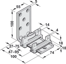 Hafele<br />941.60.072 - Floor Guide, Double Element