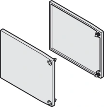 Hafele<br />941.62.412 - End cap set, For Slido D-Line11, height 50 mm (2")