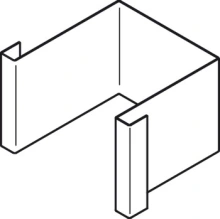Hafele<br />941.80.082 - End Piece to Bracket, Closed