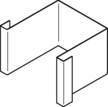 Hafele<br />941.80.082 - End Piece to Bracket, Closed
