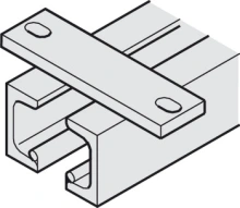 Hafele<br />942.43.611 - Dual Upper Track, with Mounting Flanges, Ceiling Mounted