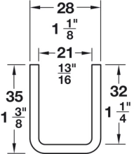Hafele<br />942.51.830 - Floor Channel, Suitable for Industrial Type Thresholds Where Vehicular Traffic is Likely