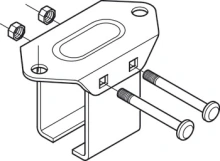 Hafele<br />942.52.083 - Soffit Mounting Bracket, Open, For Parallel and Cross Ear Applications
