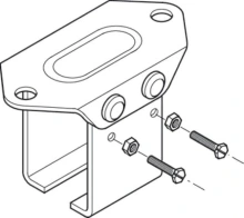 Hafele<br />942.52.085 - Soffit Bracket, Lock-Joint Type