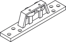 Hafele<br />942.53.030 - Sliding Door Hardware, With 2 Horizontal Offset Wheels