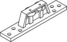 Hafele<br />942.53.030 - Sliding Door Hardware, With 2 Horizontal Offset Wheels