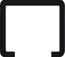 Hafele<br />942.53.830 - Sliding Door Hardware, Dun-Drilled, 3 m, 48x43 (1 7/8x1 11/16")