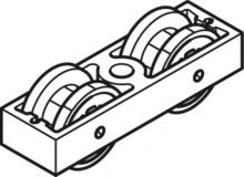 Hafele<br />942.56.012 - Running Gear, Double Roller