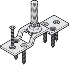 Hafele<br />942.56.022 - Suspension Plate, One-way, M12 Bolt, with Mounting Screws