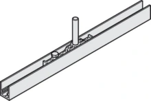 Hafele<br />942.56.024 - Carrier Profile, with Suspension Plates and M12 Hanger Bolt