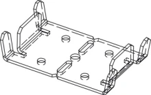 Hafele<br />942.72.070 - Shoe Plate for Front/Back Vertical Studs, Components for Slido Pocket Door