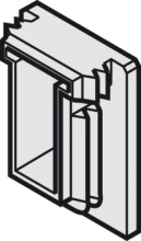 Hafele<br />943.30.029 - End cap, for Carrier Profile, 20 x 25 mm (7/8" x 1")