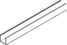 Hafele<br />943.33.160 - Lower Guide Channel, Aluminum, Anodized