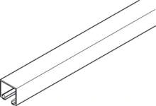 Hafele<br />943.33.920 - Lower Guide Channel, Polyproplene, Black