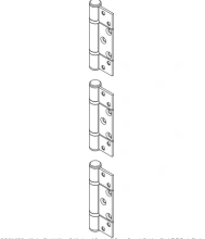 Hafele<br />943.34.112 - Non-Mortise Straight Hinge Set for Inward Opening  Al Fresco Summit, Stainless Steel, PVD Rustic Black